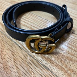 AUTHENTIC GUCCI Black GG Belt
